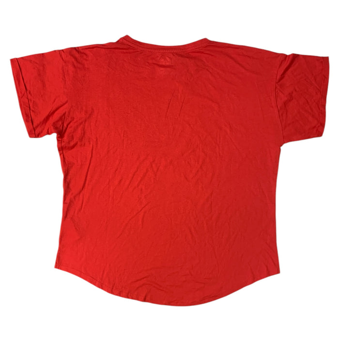 Majestic Women's MLB Rounded Hemline Graphic Short Sleeve Tee