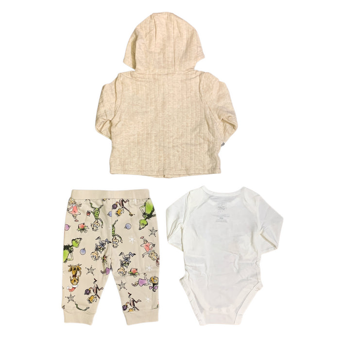 Character Baby Warm 3-Piece Hooded Jacket One-Piece Jogger Set