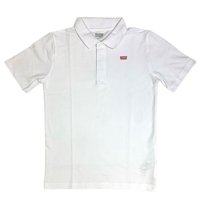 Levi's Boys Batwing Logo Collard Polo, Pique Knit Cotton Polyester Blend