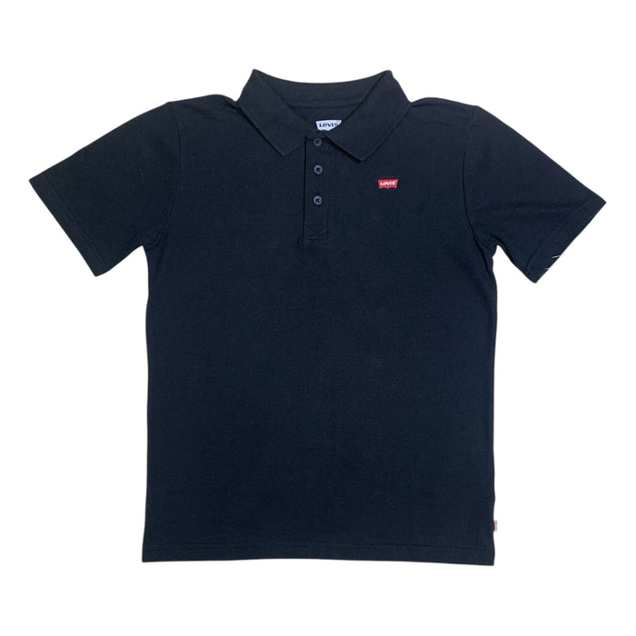 Levi's Boys Batwing Logo Collard Polo, Pique Knit Cotton Polyester Blend