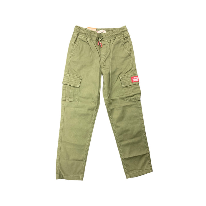 Levi's Youth Boy's Pull On Drawstring Waistband Tapered Leg Twill Cargo Pant