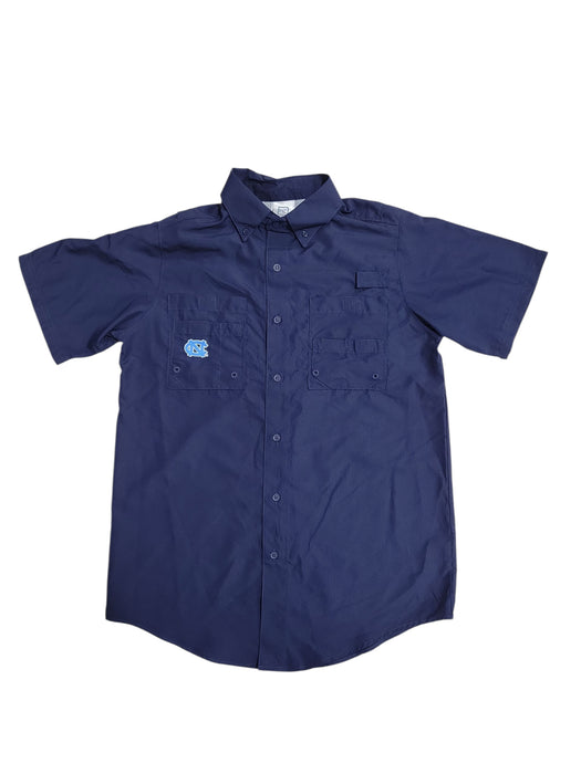 Pro Edge Men's Short Sleeve Classic Button-Down Chest Pocket Logo NCAA Shirt