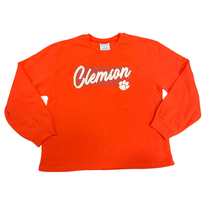 Champion Women's Long Sleeve Clemson Pullover Sweatshirt