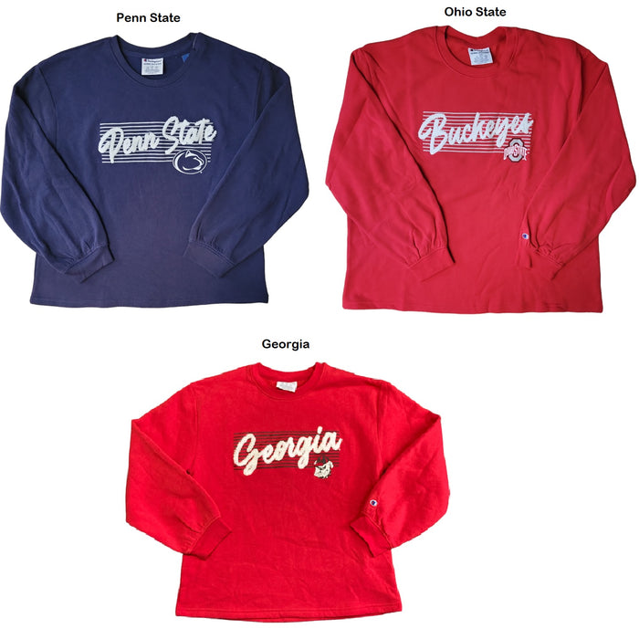 Champion Women's Long Sleeve Georgia Pullover Sweatshirt