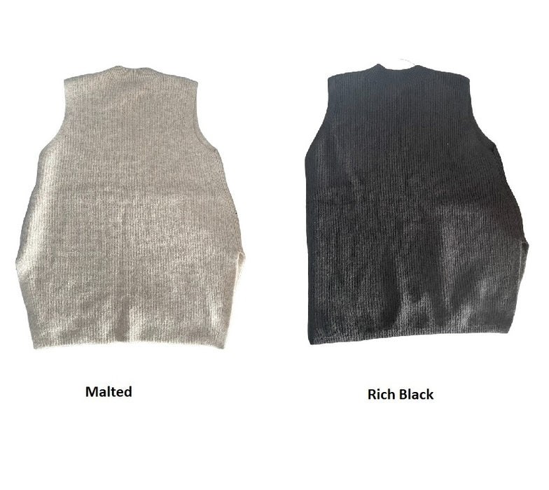 Vince Camuto Women's Oversized V Neck Fuzzy Knit Cozy Vest