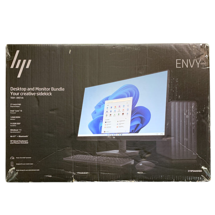 HP Envy Desktop Bundle TE01-3067, PC & 27" FHD Monitor, Keyboard & Mouse
