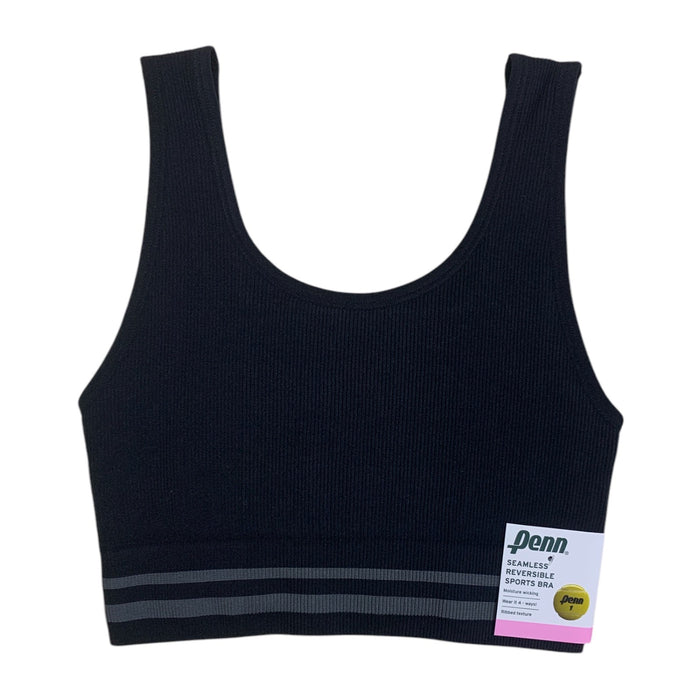Penn Womens Seamless Reversible Sports Bra, Moisture Wicking Ribbed Design