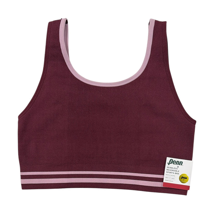 Penn Womens Seamless Reversible Sports Bra, Moisture Wicking Ribbed Design
