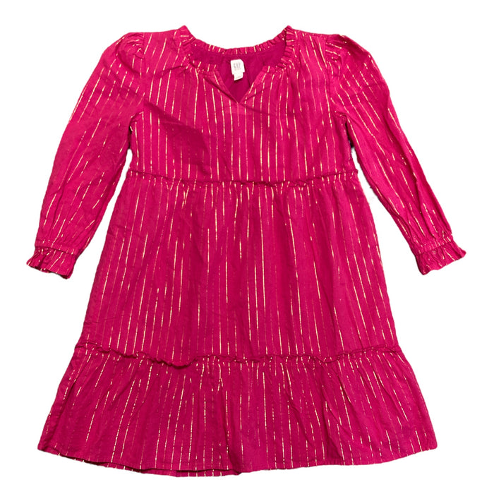 GAP Kids Girl's Long Sleeve Ruffle Sleeve Graphic Print Dress