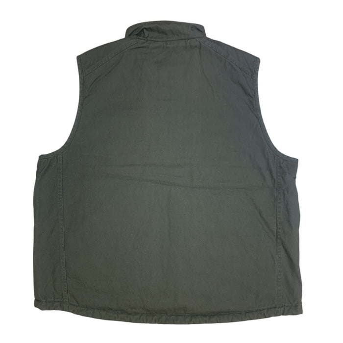 Lee Men's Faux Sherpa Lined Full Zip Canvas Workwear Vest w/ Pockets