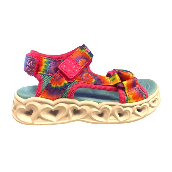 Skechers Girl's Lightweight Heart Lights Hook & Loop Sandals