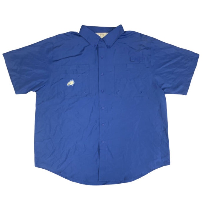 ProEdge Men's Sports Team Logo Short Sleeve Button-Down Shirt