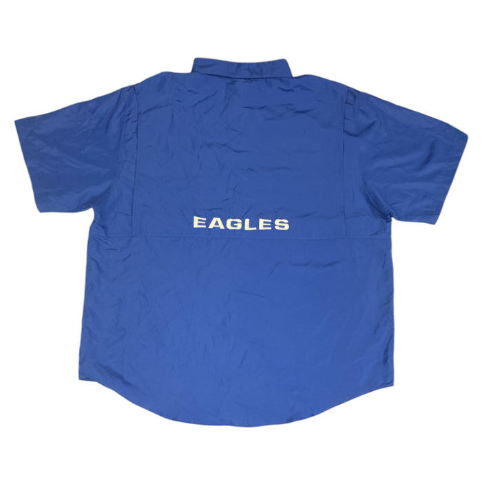 ProEdge Men's Sports Team Logo Short Sleeve Button-Down Shirt