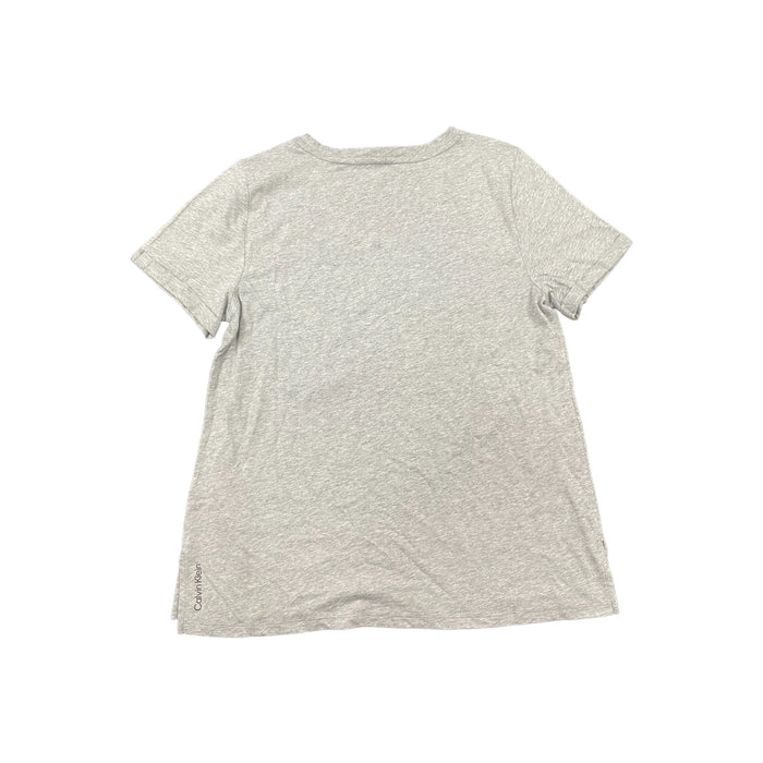 Calvin Klein Women's Soft Crew Neck Rolled Sleeve Graphic Logo T-shirt