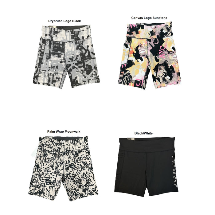 Calvin Klein Ladies CK Logo Moisture Wicking High Rise Bike Short