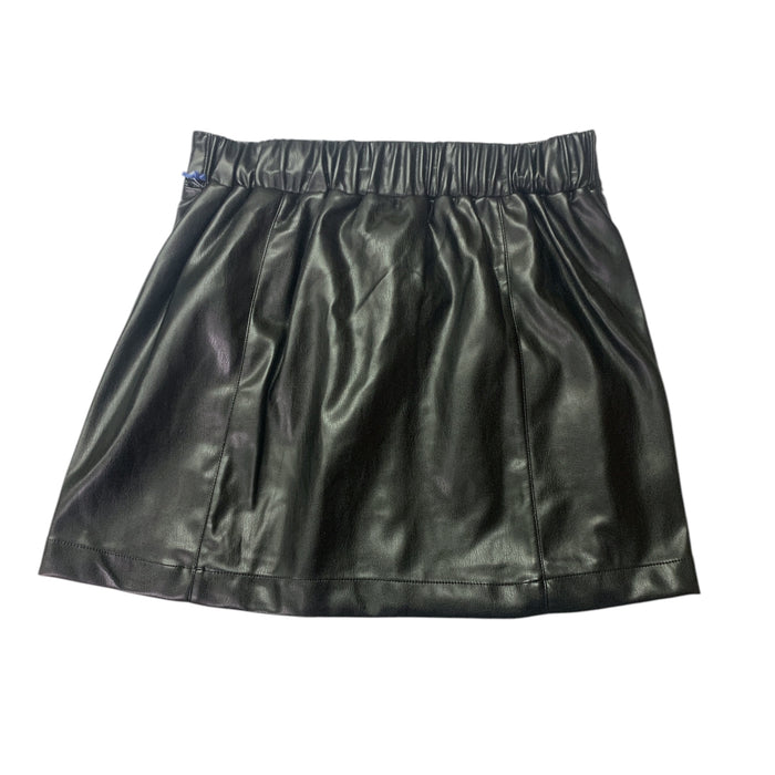 Limited Too Girls Faux Leather Zip/Snap Closure Undershorts Skirt