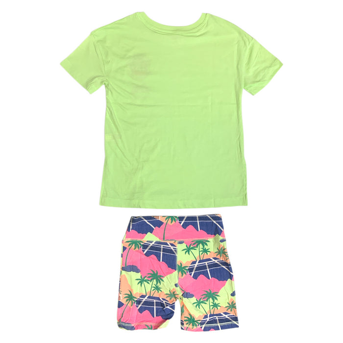 Limited Too Girls Active Stretch Biker Short Sleeve & Shorts Set