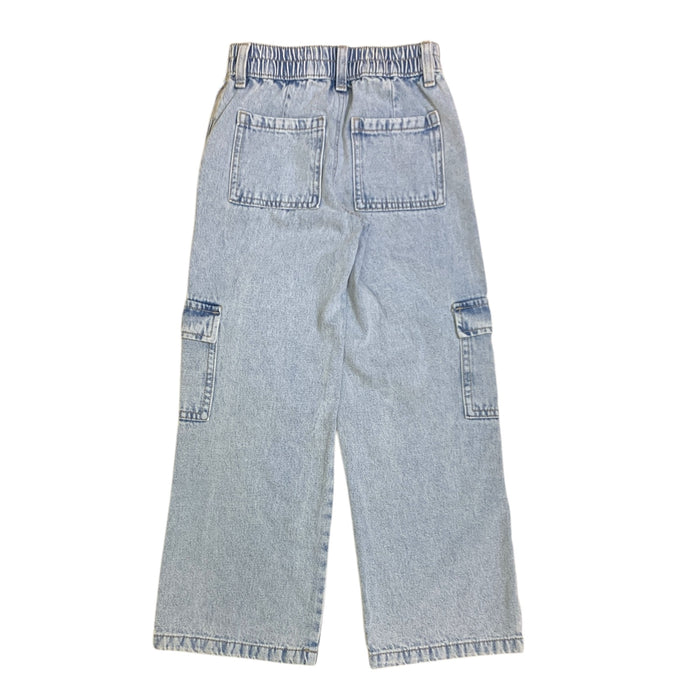 Limited Too Girls Cargo Denim Jean, Vintage Styling with Keychain