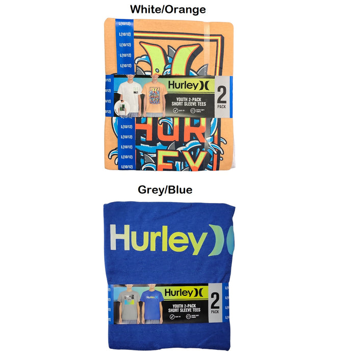 Hurley Youth Boy's 2 Pack Short Sleeve Easy Fit Graphic Tee