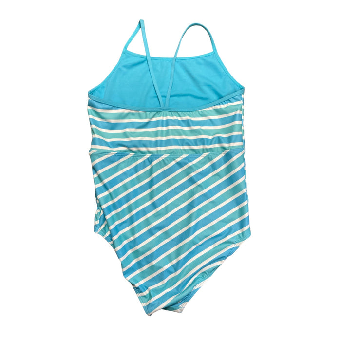 Hurley Girl's One Piece Open Mid Drift Ribbed Swimsuit