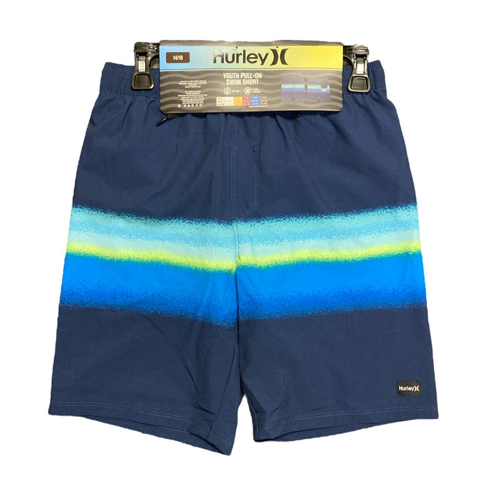 Hurley Boy s Upf50 Drawstring Waist Pull On Swim Short Midnight Navy 4