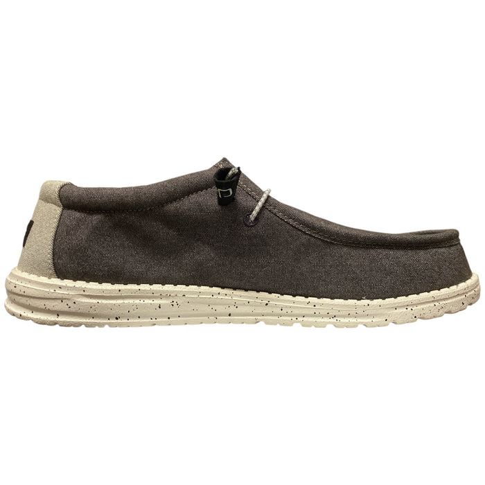 Hey Dude Men's Wally Stretch Canvas Lightweight Slip-On Moc Toe Shoes