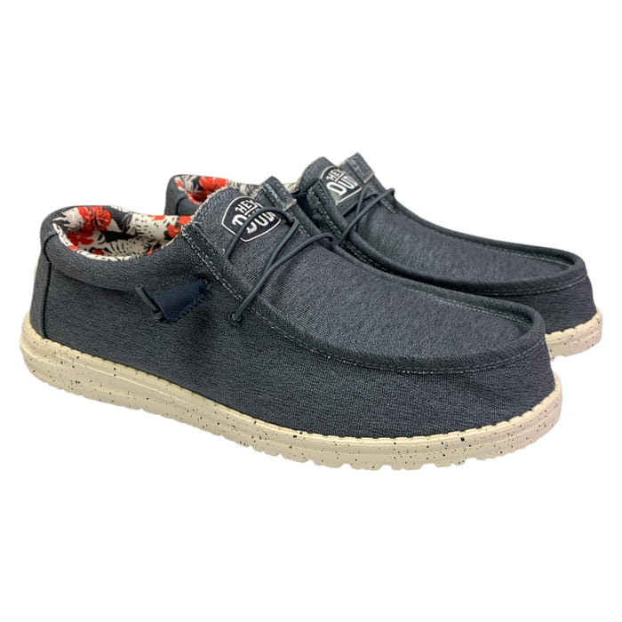 Hey Dude Men's Wally Stretch Canvas Lightweight Slip-On Moc Toe Shoes