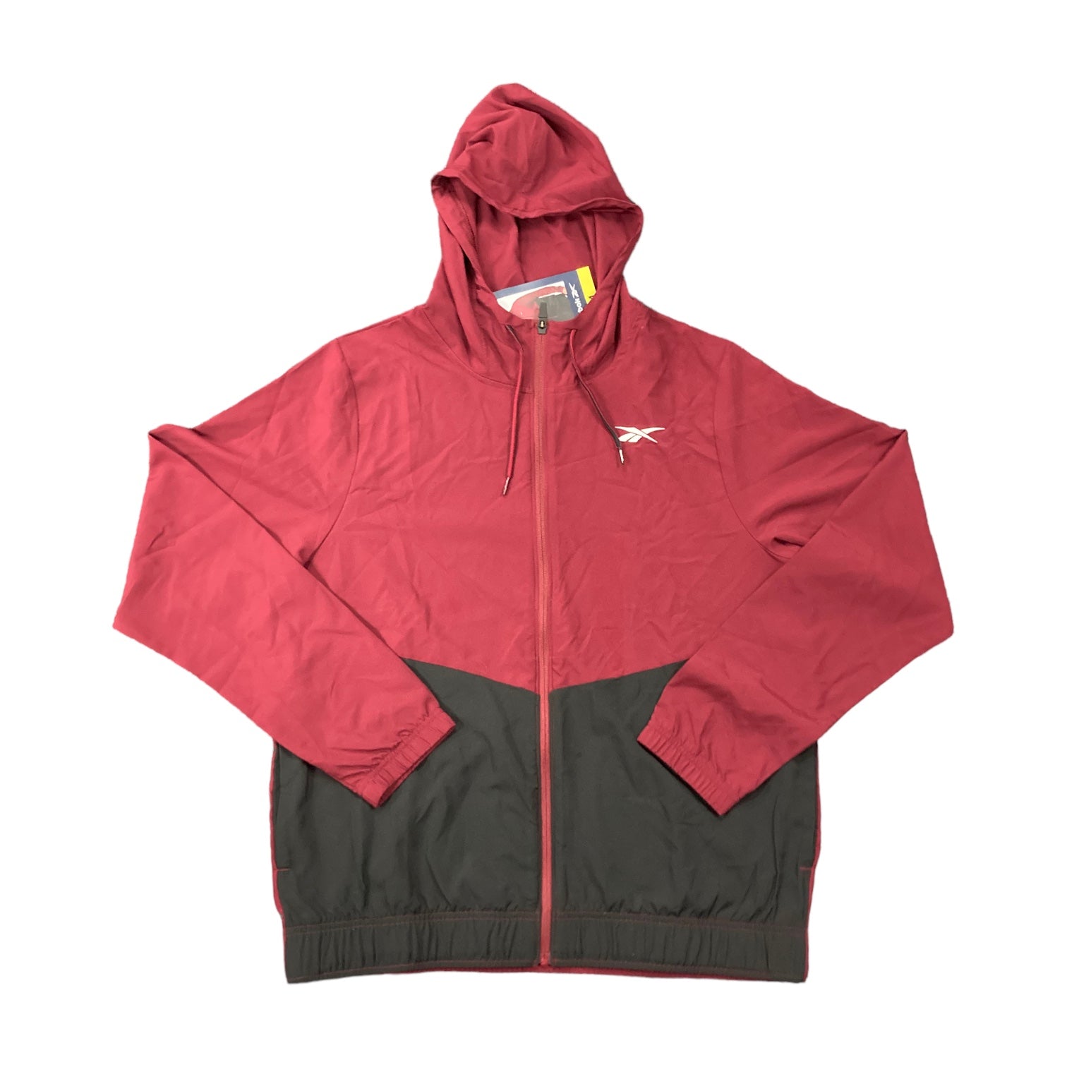 Reebok Men's Full Zip Color Block Drawcord Adjustable Hood Reebok Men's Full Zip Color Block Drawcord Adjustable Hood