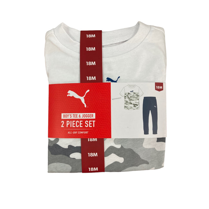 Puma Boy's All Day Comfort 2 Piece Tee and Jogger Set