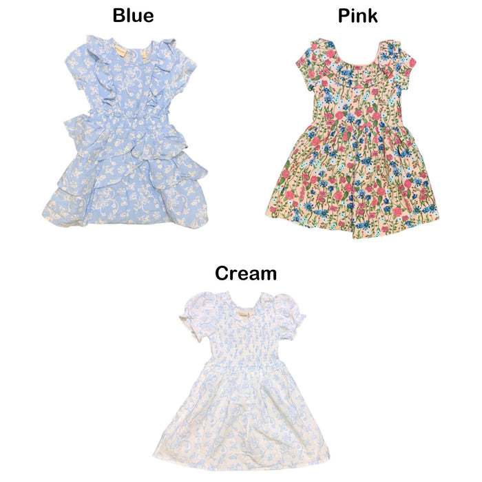 Scotch & Soda Girls Woven Dress, Classic Fit with Elastic Waistband