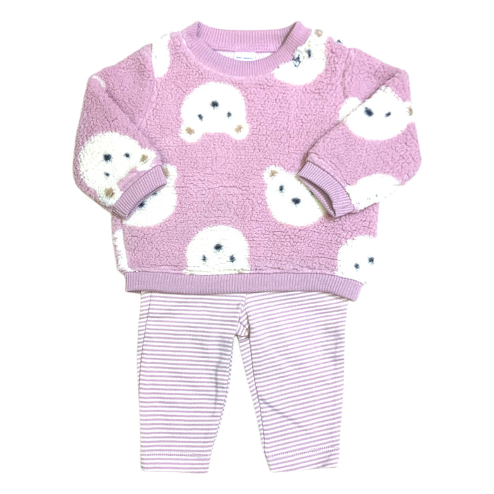 Carter's Baby Unisex Polyester Fleece Sweater & Cotton Legging Set