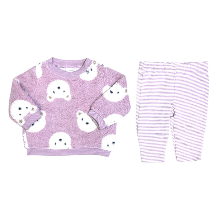 Carter's Baby Unisex Polyester Fleece Sweater & Cotton Legging Set