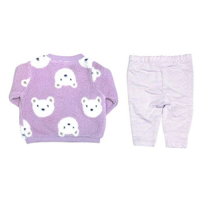 Carter's Baby Unisex Polyester Fleece Sweater & Cotton Legging Set