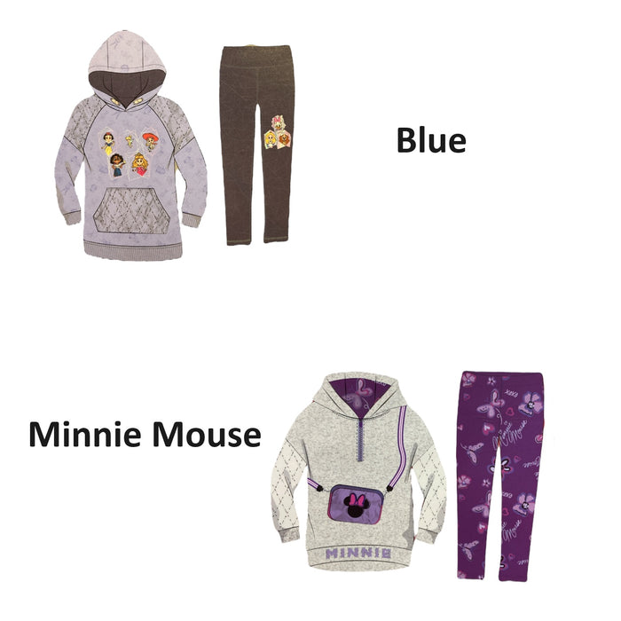 Disney 100 Youth Girl's 2 Piece Long Sleeve Hoodie and Legging Active Set