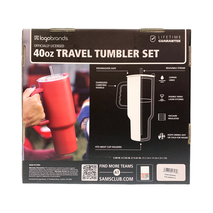 Logo Brands Officially Licensed NCAA 40 oz. Tumbler 2-Pack