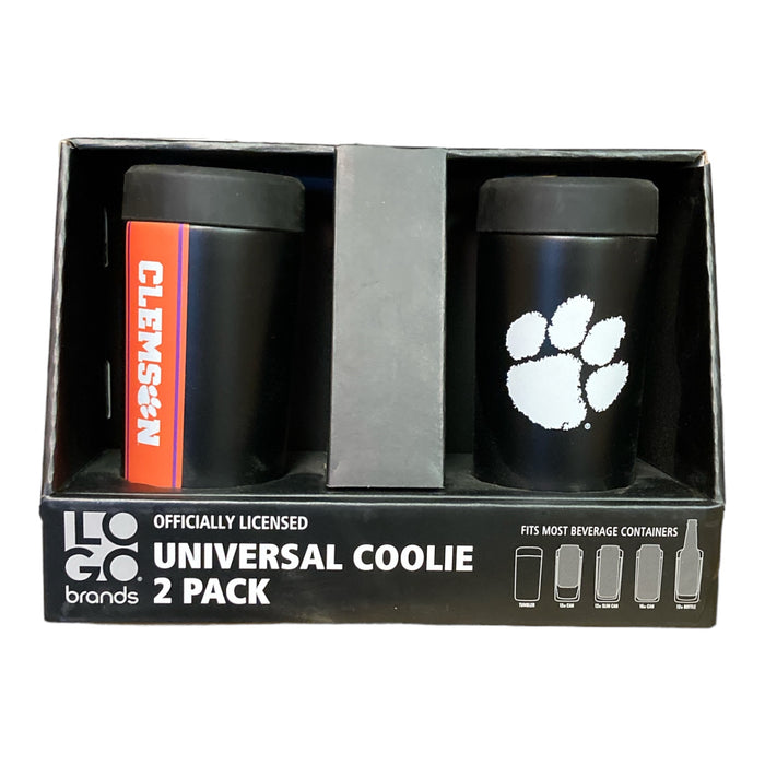 Logo Brands Officially Licensed NCAA Universal Coolie, 2 Pack, Clemson Tigers