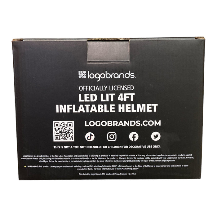 Logo Brands Officially Licensed NCAA 4' Inflatable Team Helmet (North Carolina)