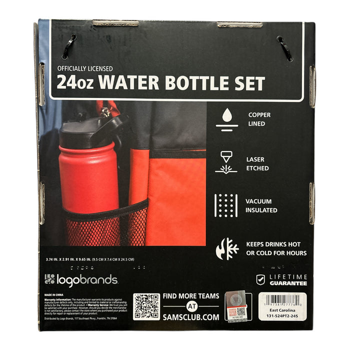 Logo Brands Officially Licensed NCAA 24 oz. Water Bottle Set