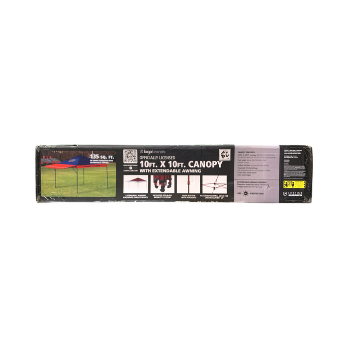 Logo Brands Officially Licensed NCAA 10" X 10" Canopy with Extendable Awning