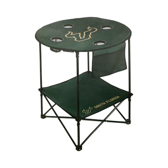 Logo Brands NCAA XL Foldable & Portable Round Table with Bottom Shelf