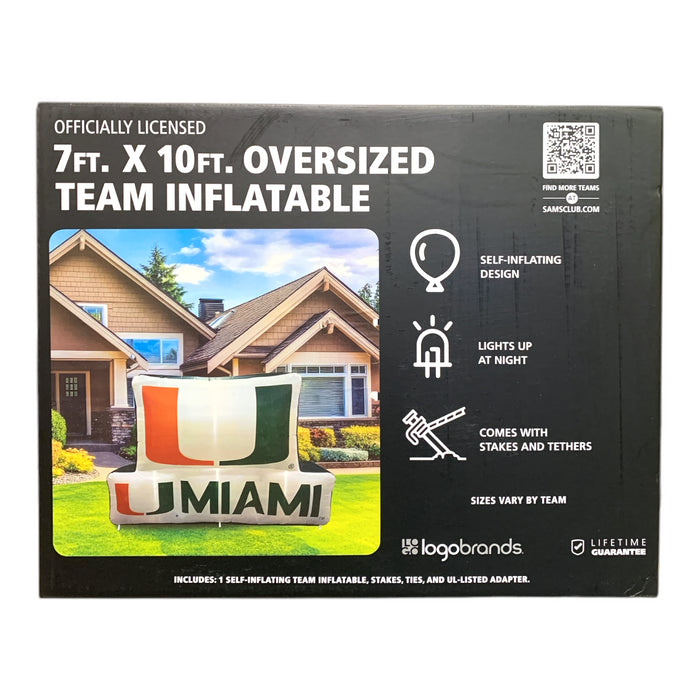 Logo Brands Officially Licensed NCAA 7'x10' Oversized Team Logo Inflatable