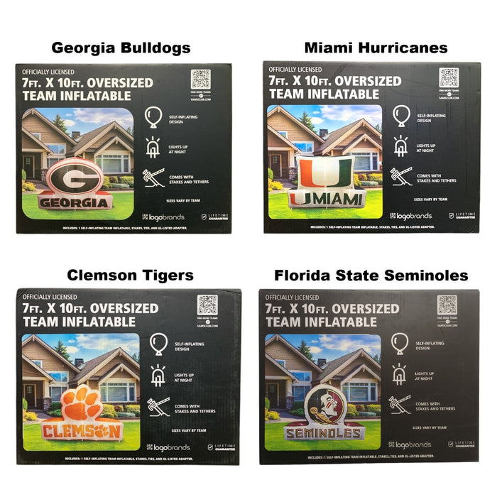 Logo Brands Officially Licensed NCAA 7'x10' Oversized Team Logo Inflatable