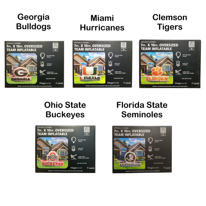 Logo Brands Officially Licensed NCAA 7'x10' Oversized Team Logo Inflatable