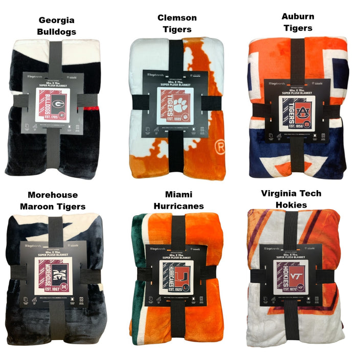 Logo Brands NCAA Officially Licensed 60in. x 70in. Super Plush Blanket