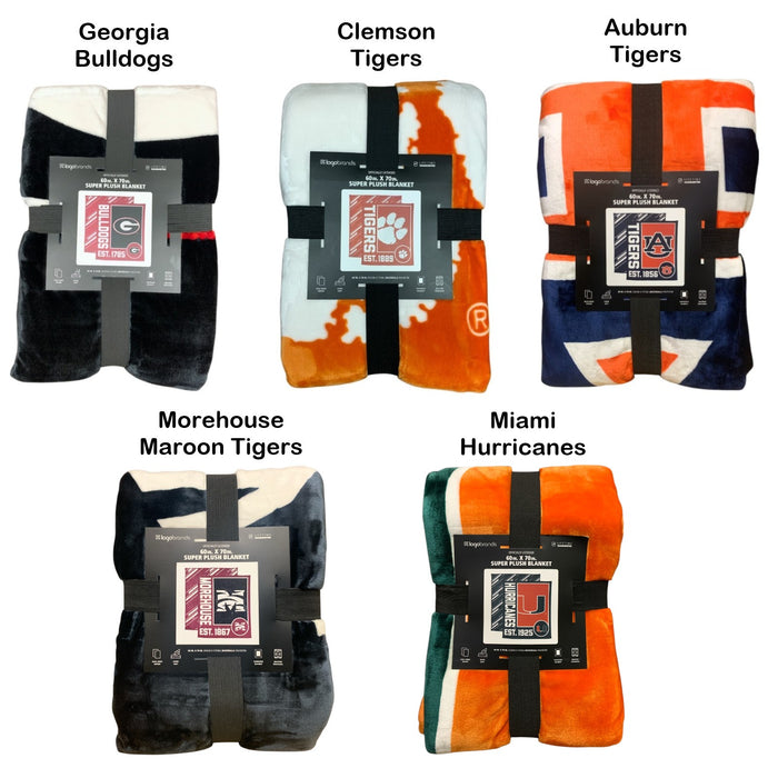 Logo Brands NCAA Officially Licensed 60in. x 70in. Super Plush Blanket