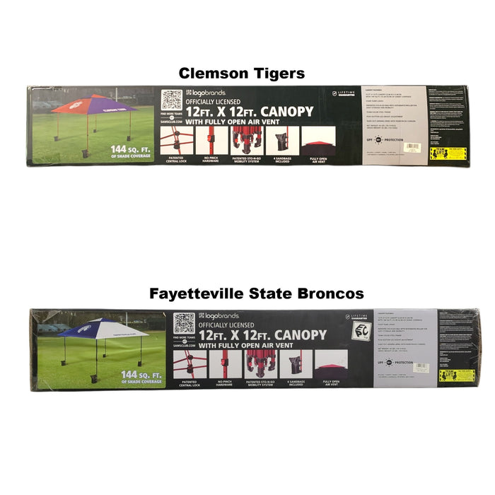 Logo Brands Officially Licensed NCAA 12' x 12' Canopy with Fully Open Air Vent