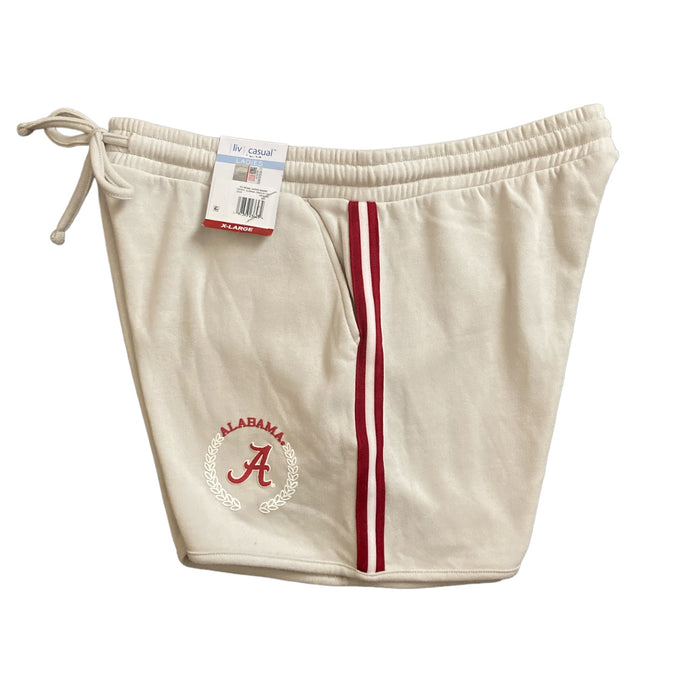 Liv Casual Ladies Soft NCAA Team Logo Drawstring Elastic Waist Shorts, SKN0130