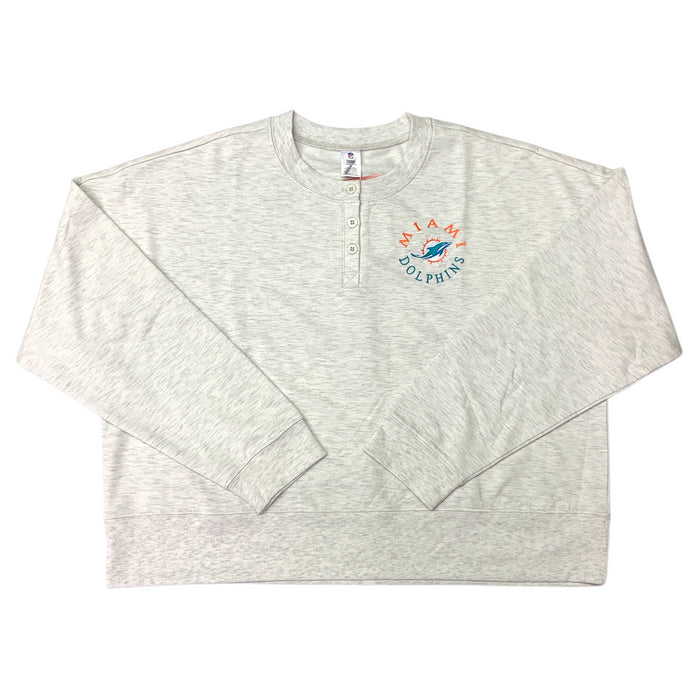 Team Apparel Women's NFL Long Sleeve Henley Pullover