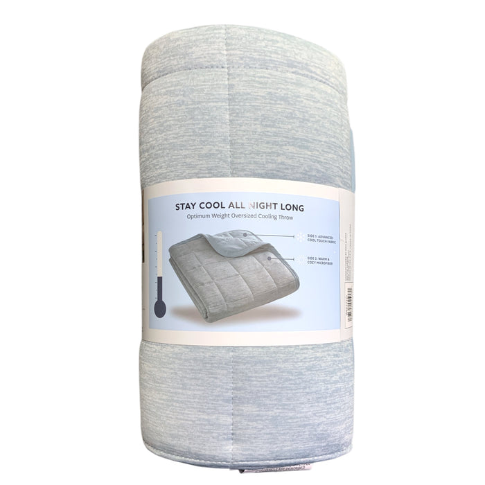 Brookfield Home Reversible All-Season Cooling Throw, 60" x 70", Blue