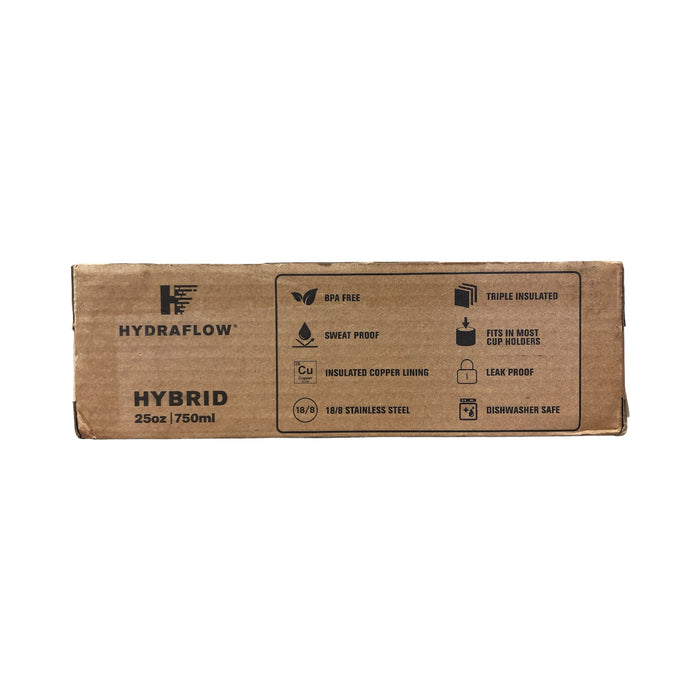 Hydraflow Hybrid Dual Lid Stainless Steel Bottle, 25oz, 2 pack (Teal/Purple)